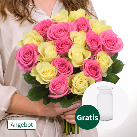 20er Rosenbund Rosenliebe mit Vase