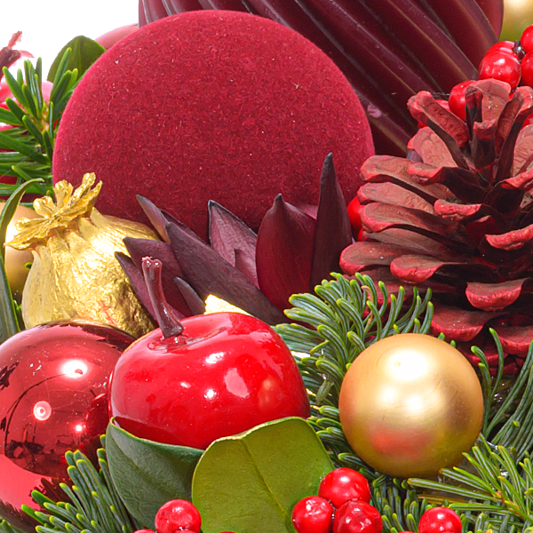 Adventskranz Bordeaux Glory (Ø 40 cm) mit Ferrero Giotto 3er