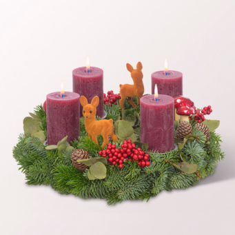 Adventskranz Winter Berry (Ø 30 cm) mit Ferrero Giotto 3er