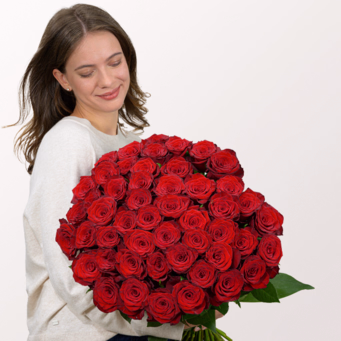 Premiumstrauß Paris mit Premiumvase & Champagner