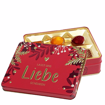 Präsentdose „Lasst uns Liebe schenken“