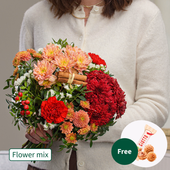 Flower Mix Winterflirt with 3 Ferrero Giotto