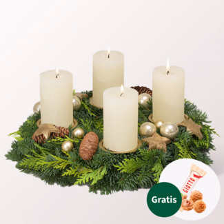 Adventskranz Kerzenschein (Ø 30 cm) mit Ferrero Giotto 3er