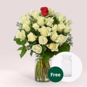 Rose Bouquet Rosenpoesie with vase