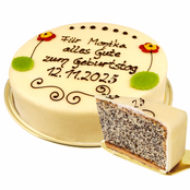 Large Poppy Seed Cake with Individual Text