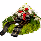 Sympathy Wreath with red roses