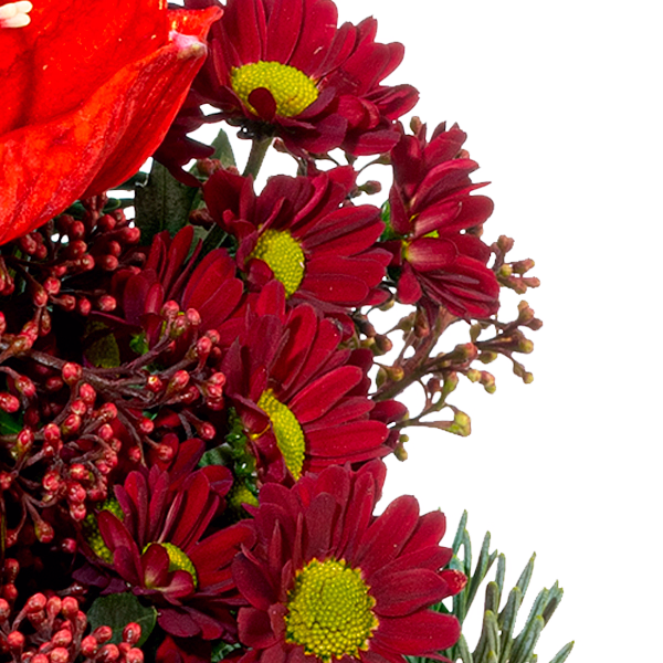 Flower Bouquet Weihnachten with vase & 3 Ferrero Giotto