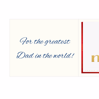 Personal greeting card with Merci: Wunderbarer Papa (250 g)