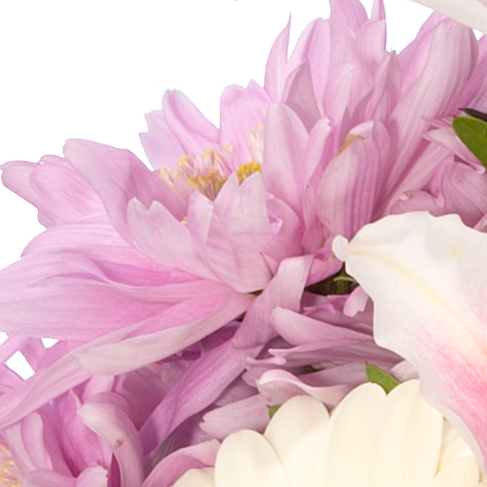 Blumenstrauß Glücksmoment mit Vase & Ferrero Giotto 3er