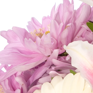 Blumenstrauß Glücksmoment mit Vase & Ferrero Giotto 3er