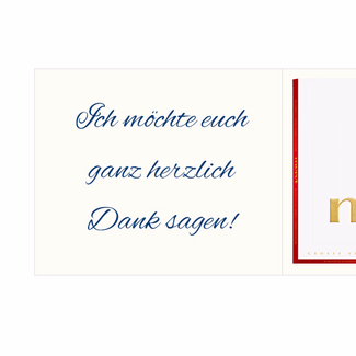 Persönliche Grußkarte mit Merci: Danke (250 g)
