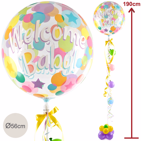Riesenballon-Präsent Welcome Baby (190 cm)