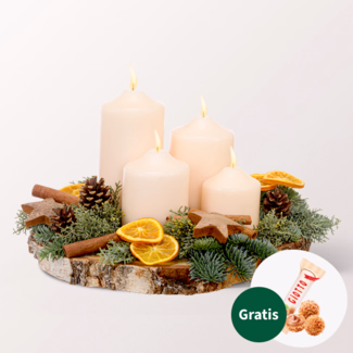 Adventskranz Winterduft (Ø 30 cm) mit Ferrero Giotto 3er