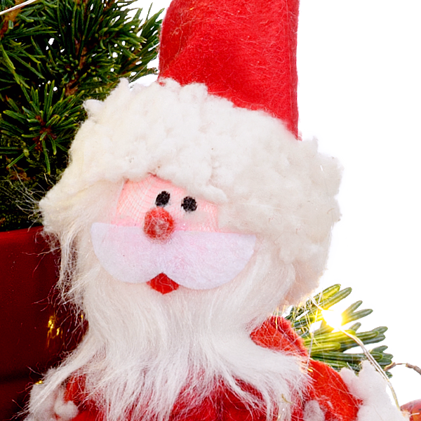 Arrangement Santa with X-Mas lights & with 3 Ferrero Giotto