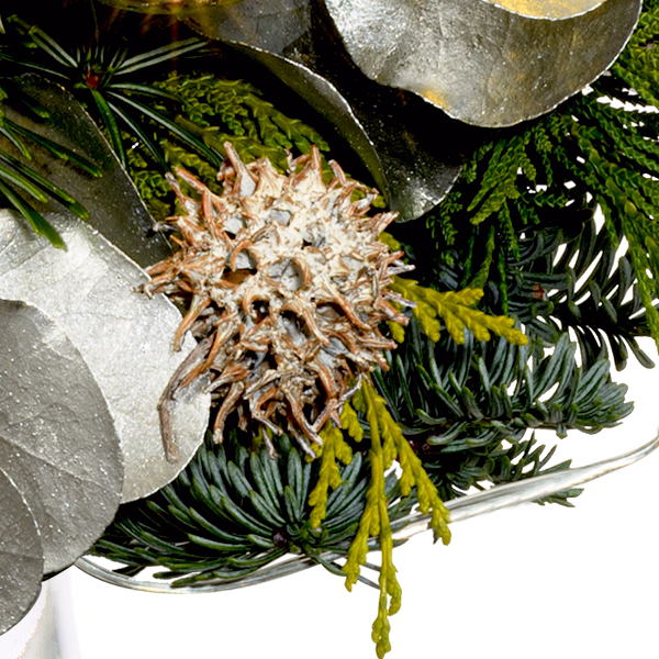 Strauß Winterleuchten mit Vase & Ferrero Giotto 3er