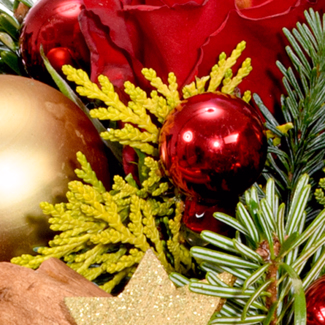 Flower Bouquet Weihnachtsmix with vase & 3 Ferrero Giotto