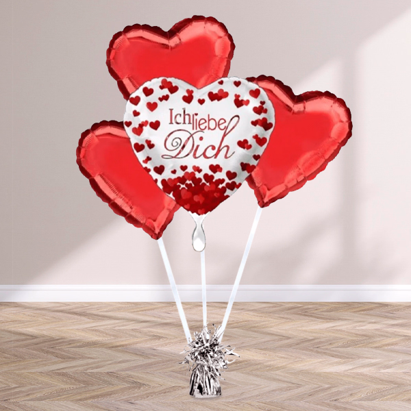 Helium balloons gift „Ich liebe dich“