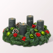 Adventskranz Green Santa (Ø 35 cm) mit Ferrero Giotto 3er