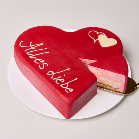 Confectioners' heart cake „Alles Liebe“