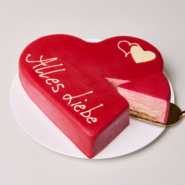 Confectioners' heart cake „Alles Liebe“