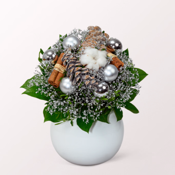 Bouquet Wintergruß with vase & 3 Ferrero Giotto