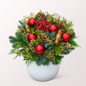 Strauß Weihnachtsstern mit Vase & Ferrero Giotto 3er