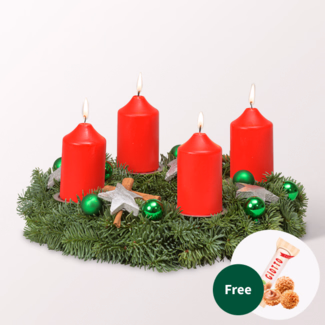 Wreath Winterlicht (Ø 30 cm) with 3 Ferrero Giotto