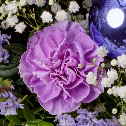 Blumenstrauß Winterhauch mit Vase & Ferrero Giotto 3er