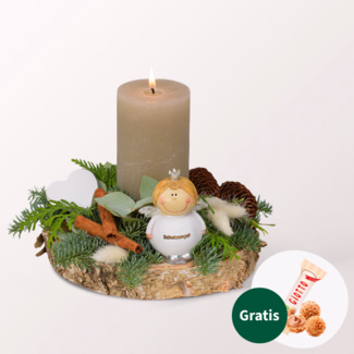 Adventsgesteck Engelszauber mit Ferrero Giotto 3er