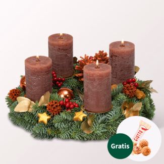 Adventskranz Classy (Ø 30 cm) mit Ferrero Giotto 3er