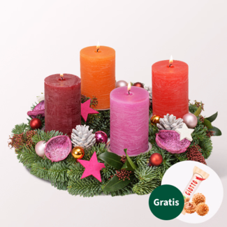Adventskranz Oh Du Fröhliche (Ø 30 cm) mit Ferrero Giotto 3er