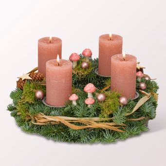 Adventskranz Wintergrüße (Ø 30 cm) mit Ferrero Giotto 3er