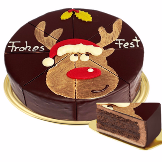 Dessert-Torte Rentier „Frohes Fest“