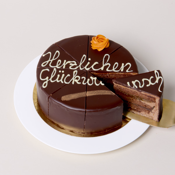 Sacher Cake „Herzlichen Glückwunsch“