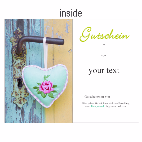 Gift Certificate „von Herzen“
