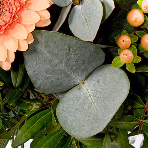 Flower Bouquet Morgentau with vase & 3 Ferrero Giotto