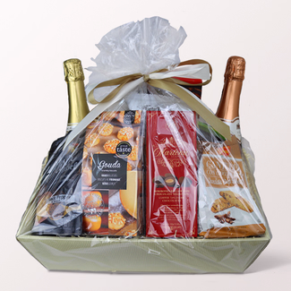 Geschenkbox Sekt und Knabbereien