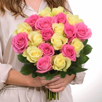 Bunch of 40 roses Rosenliebe with vase