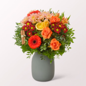Flower Bouquet Wintergedicht with vase & 3 Ferrero Giotto