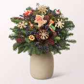 Flower Bouquet Bescherung with vase & 3 Ferrero Giotto
