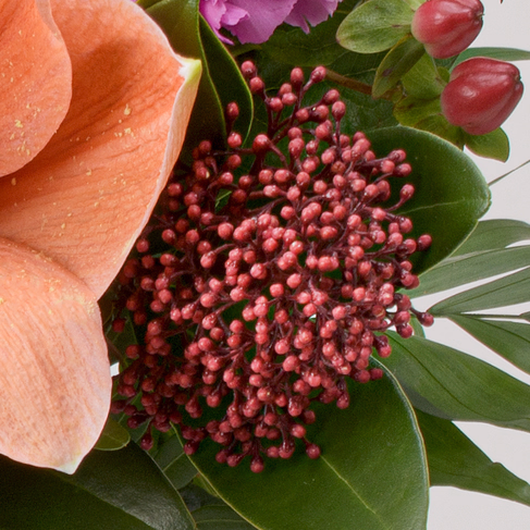 Blumenstrauß Weihnachtsduft mit Vase & Ferrero Giotto 3er