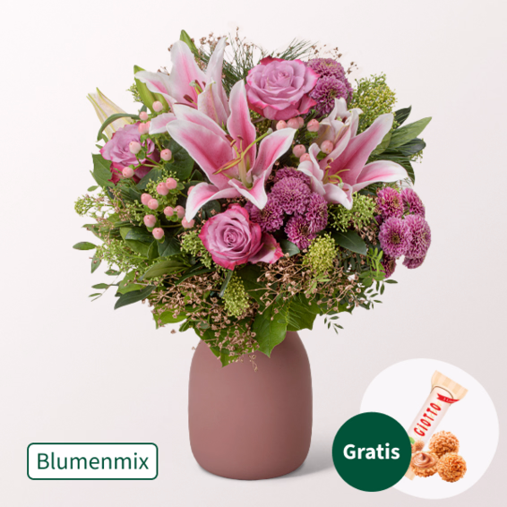Blumenmix Lebensfreude mit Ferrero Giotto 3er