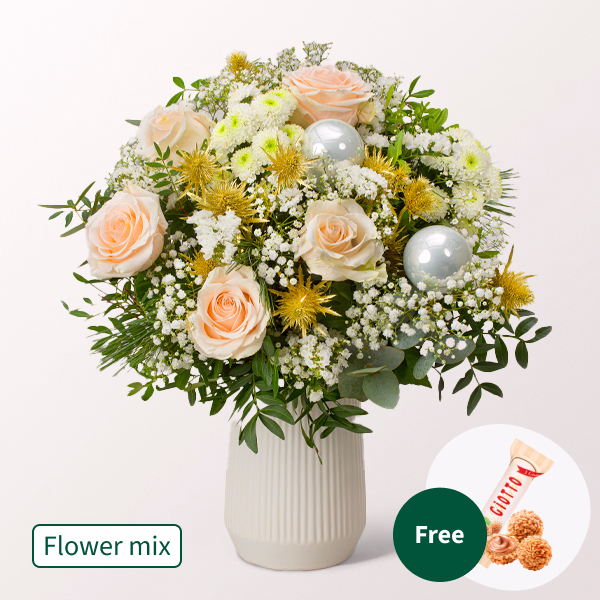 Flower Mix Shiny Winter with 3 Ferrero Giotto