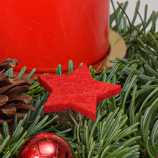 Adventskranz Red Glory (Ø 25 cm) mit Ferrero Giotto 3er